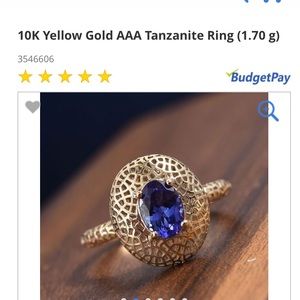 UNIQUE & FABULOUS!! 10k Gold AAA Tanzanite Ring